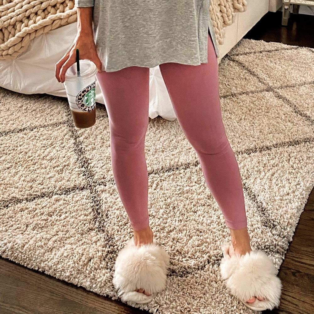 LuLaRoe Dusty Pink Leggings - One Size (NWOT)